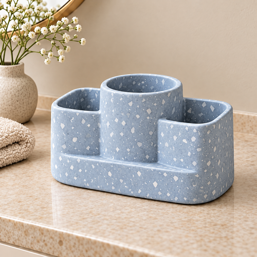 Jorlenna Blue Fleck Countertop Organizer — main view
